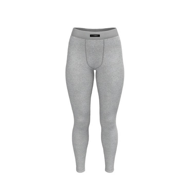 Cotton Ribbed Leggings - Storm (Gray)