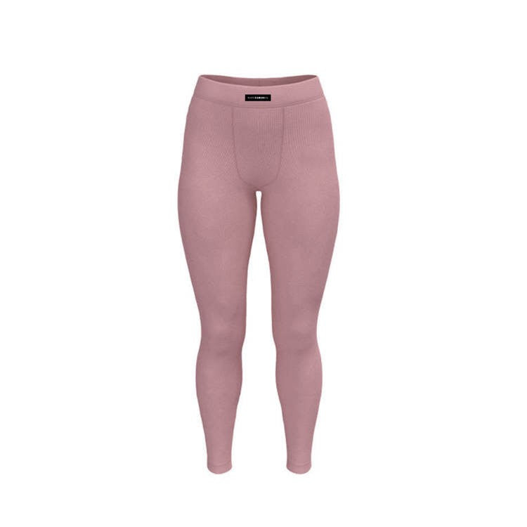 Cotton Ribbed Leggings - Rosé (Dusty Pink)