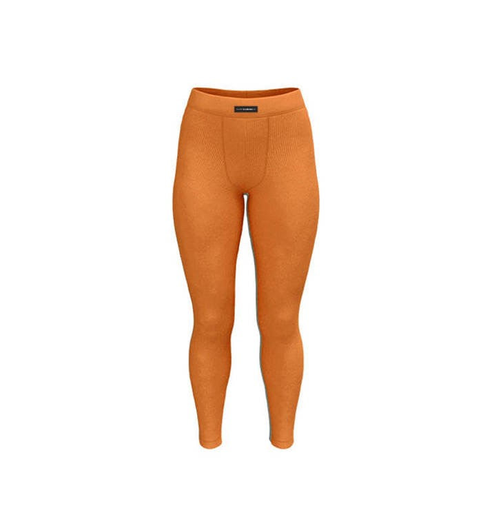 Cotton Ribbed Leggings - Spice (Burnt Orange)