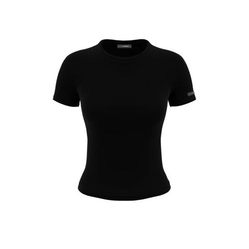 *Restock Coming Soon*Short Sleeve Ribbed Top - Noir (Black)